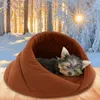 Varmt husdjur mjukt lämpligt fleece säng hus för hund kudde katt sovsäck bo hög kvalitet 10c15 y200330256g