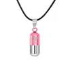 Urne en métal crémation coeur sauver l'amour peut ouvrir des pilules pendentif Couple collier porte-cendres Mini souvenir bijoux bouteille de parfum collier