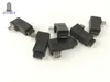 300 pcs / lote micro USB 2.0 5pin macho para fêmea m para f conector de extensão conector 90 graus à direita Ângulo