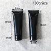 100g Black Plastic Cream Cream Bottle 100ml Limpador facial Tubo de loção El Supply Shampoo Bottles9312869