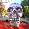 Halloween dekorative aufblasbare Totenkopf-Replik, 2 m/3 m hoch, personalisierter hängender luftgeblasener Teufelskopf-Knochenballon für Club- und Bar-Events