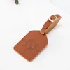 Portable Compass Leather Suitcase Luggage Tag Label Bag Pendant Handbag Travel Accessories Name ID Address Tags