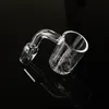 100st Clear Quartz Banger Nail med Snowflate Buttom 14mm 18mm Kvinna Male Joint Quartz Banger Nails Oil Dab Rig för rökning