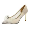 Strass Heels Hochzeit Schuhe Zapatos Fiesta Mujer elegante Party Schuhe Escarpins sexy Hauts Talons Glitter Heels Pumps Frauen Schuhe Heels