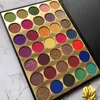 Keine Marke! 35-Farben-Lidschattenpalette Matte und Shimmer Glitter Lidschattenpalette Cosmetics Makeup akzeptiert Ihr Logo