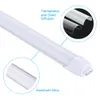 V Shaped led Tubes 8ft T8 R17d rotatable Led Shop Light R17D Rotating T8 Led bulbs 65W 45W 6000K Clear / Milky Cover Bulbs