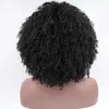 13 * 4 Korte Bob Kinky Krullend Kant Front Simulatie Menselijk Haar Pruiken Pre-pluzed Synthetische Pruik Natuurlijke kleur voor zwarte vrouwen