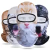 Inverno ao ar livre animal Balaclava 3D Tiger cat dog Imprimir Ciclismo Beanie Cap Ski Máscara Facial Hat Pescoço cobertura da tampa chapelaria LJJA3280-5