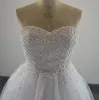 Vestido De Noiva Sexy Perline Perline Top Abito da sposa Sweetheart Tulle bianco Abito da cerimonia nuziale stile alto / basso Robe De Mariee