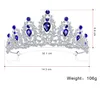 Gorgeous Princess 2019 Big Wedding Crowns Nupcial Jewel Headpieces Tiaras para mujeres Silver Metal Crystal Rhinestone Baroque Hair Headbands