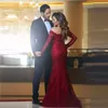 Abendkleider de talla grande de manga larga elegante vestidos formales de noche ropa de fiesta 2019 compromiso sirena vestidos de graduación vestido de novia