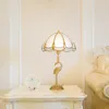 Copper table lamp European retro living room study floor lamp bedroom bedside decoration lighting creative wedding copper lamps