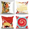 Japansk traditionell stil semester pillowcases 18x18 tum vävt bomull linne stol sett kasta kudde täcke kudde retro stil mönster fa