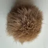 Soft smart 8CM natural brown colour rabbit fur pom poms garments accessories shoes & accessory hat 50pcs/set