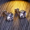 Boucles d'oreilles rondes cz zirconia de 18 carats de hip zircone de 18 carats 0.6 0,6 0,8 cm pour hommes et femmes diamants boucles d'oreilles goujons rock rappeur bijoux cadeaux