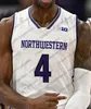 Jam Custom Northwestern College Basketball Purple White Dowolne nazwisko Numer 4 Vic Law Jr. 5 Dererk Pardon 14 Ryan Taylor 21 Turner Jersey