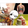 Tatuaje Dual Tatuaje Airbrush Pen Blan Boquilla de pistola para el arte de las uñas Tatuajes de pintura Pastel de manicura Herramienta de cepillo de aire