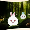 Colorful Silicone Rabbit Night Lights Mini USB LED Touch Sensor Light Bedroom Bedside Night Lamp for Kids Lampara