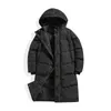 Parkas de invierno para hombre, cortavientos largo de marca de moda, chaqueta de alta calidad, abrigos de hojaldre calentados