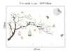 187 * 128 cm Tamanho Grande Árvore Adesivos de Parede Pássaros Flor Home Decor Wallpapers para Sala de estar Quarto DIY Quartos Decoração