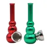 Gourd Shape Filter Metal Hand Smoking Pipe with Metal Mesh Aluminium Alloy Mini Herb Pipes Tube Unique Design