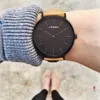 Sinobi New Fashion Black Womens handledsklockor Läderklocka Luxury Brand Simple Ladies Geneva Quartz Clocks Relogio Feminino329u