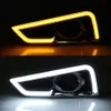 1 paar voor Honda City Grace 2015 2016 met Turn Signal Style Relay Car DRL 12V LED Daytime Running Light Fog Lamp Cover Fog Light