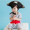 Newborn Baby Boy Toddler Shark Pagliaccetti Tute grigie Manica corta Carino Abbigliamento estivo per bambini Abbigliamento per bambini animali