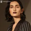 Enfashion Большие Серьги-Обручи Сплошного Золота Цвета Серьги Вечности Круглые Серьги Из Нержавеющей Стали Для Женщин Ювелирные Изделия Ec171022 J190718279L