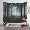 природа лес гобелен ночной пейзаж настенный декор декор звездное лесной навес одеяло для дома украшение дома аксессуары