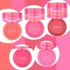 Music Flower 5 Colors Pink Blush Palette With Brush Waterproof Long Lasting Blusher Kit Soft Smooth Natural Flawless Face Makeup