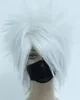 Perruque courte NARUTO-Hatake Kakashi gris argenté Anime Cosplay Costume perruque Z86