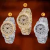 Topgrillz Iced Out Baguette Montre Quartz Or Hip Hop Montres-Bracelets Avec Micro Pave Cz Bracelet En Acier Inoxydable Horloge Heures Y19051503