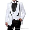 Beliebte One Button Groomsmen Schal Revers Bräutigam Smoking Männer Anzüge Hochzeit / Prom Bester Mann Blazer (Jacket + Pants + Vest + Tie) 251