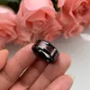 8mm Svart Mens Tungsten Ringar Röd Kolfiber och Dragon Inlay Celtics Bröllopsband Mode Engagement Ring Komfort Fit CX200609
