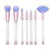 7pcs Makeup Brush Set Diamond Pro Highlighter Brushes Concealer Make Up Brush Crystal Kwasten Set with empty handle can be refille4477189