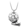 Charm Football Soccer Boots Shoes Basketball Pendant Necklace Men Boy Children Gift Neckor Sporty Style Association Jewelry