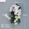 2020 Artificial Pearl Crystal Bridal Bouquets elfenben vattenfall bröllop brud blomma röda brudar handgjorda brosch buket de mariage271s