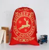 Kerstversiering Katoen Canvas Tas Gift Sack Kersttassen Pocket Beam Xmas Gifts Bags4549-2