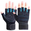 Fashion- Women Half Finger Fitness Gloves Weight Lifting Gloves Protect Wrist Gym Training Fingerless Weightlifting Sport Gloves