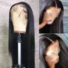 Ludzkie włosy peruki pełne koronkowe perukę wstępnie wyspiętą dziewiczą Brazylijską Brazylijską Bezklucz długą prostą przód z dzieckiem