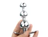 TRÊS CABEÇA BUTT BUTT ANAL Plugs Metal Plugue Anal com Cristal Jóias Aço Butt Plug com Diamante Mulheres Sexo Anal Brinquedos Y19052403