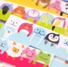 도매-Mini 귀여운 귀여운 만화 동물성 스티커 메모 메모 패드 종이 귀엽다 동물성 스티커 메모 끈끈한 LX1450