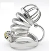 304 Rostfritt stål Male Chastity Device Lagge Cage With Arc Ring Lock #R50