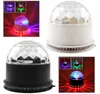 Bola mágica de cristal RGB activada por voz, 15W, 2 en 1, 48 LED, lámpara de luz con efecto de iluminación de escenario, luz LED automática para Fiesta Disco