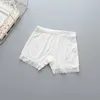 Bébé fille pantalons de sécurité filles Modal dentelle sous-vêtements enfants enfants été shorts pantalons blanc rose gris noir beige