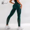 Femmes Fitness Leggings pour femmes Sportswear Entraînement Mesh Jeggings Respirant Sportif Leggins Mujer Pantalon1