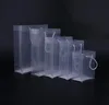 8 sacs-cadeaux en plastique PVC givré de taille avec poignées sac en PVC transparent imperméable à l'eau sac à main clair faveurs du parti sac logo personnalisé SN441