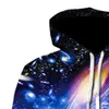 Moda Men039s Universe Bluza Bluza Bluzy 3D z kapturem z kapturem jesień zima swoboda galaxy długoterminowy z kapturem z kapturem top4275259