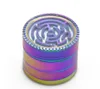 Broyeur de fumée coloré labyrinthe en alliage de Zinc 52mm, nouveau broyeur de fumée en métal à quatre couches